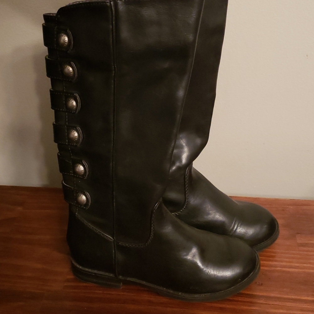 Girls black tall boots